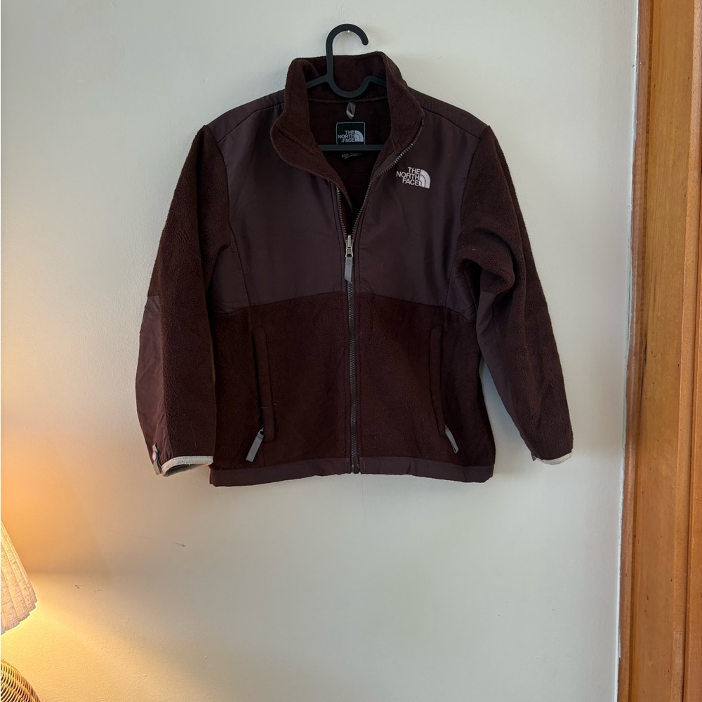 The North Face Girls Medium Brown Fleece Jacket